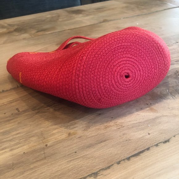 Handmade Bright Red and Orange Storage Basket with Handles - Picture 9 of 9